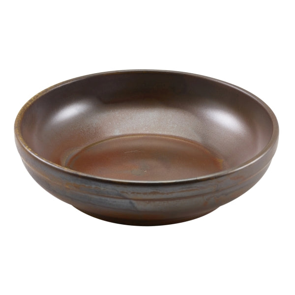 Terra Porcelain Rustic Copper Coupe Bowl 23cm 6pk