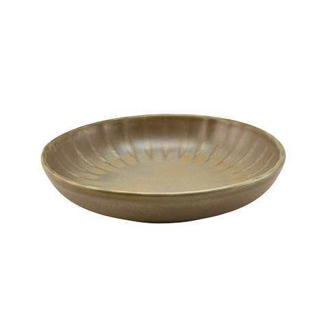 Terra Porcelain Matt Grey Scalloped Coupe Bowl 20.3cm