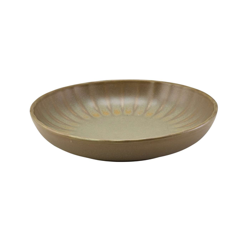 Terra Porcelain Matt Grey Scalloped Coupe Bowl 22.8cm