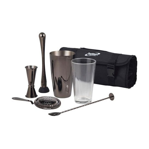 Gun Metal Cocktail Bar Kit 7pcs