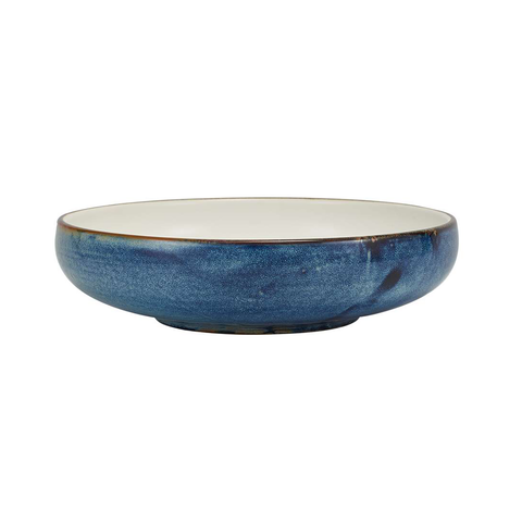 Terra Porcelain Aqua Blue Two Tone Coupe Bowl 22cm