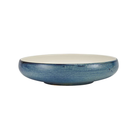 Terra Porcelain Aqua Blue Two Tone Coupe Bowl 24.5cm