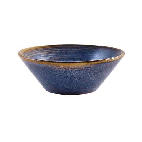 Terra Porcelain Aqua Blue Conical Bowl 14cm