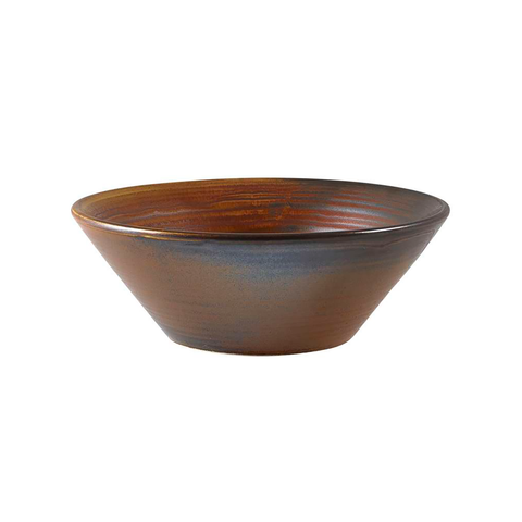 Terra Porcelain Rustic Copper Conical Bowl 14cm