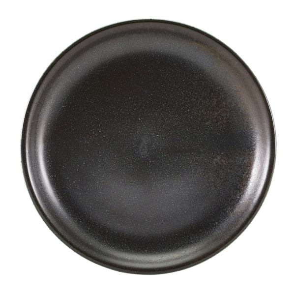 Terra Porcelain Black Coupe Plate 19cm 6pk