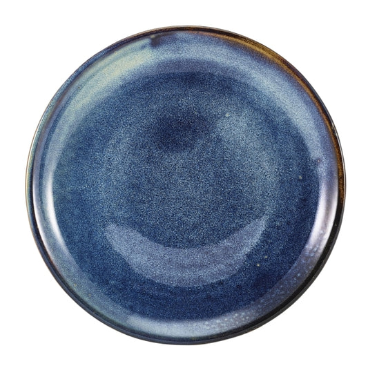 Terra Porcelain Aqua Blue Coupe Plate 19cm 6pk