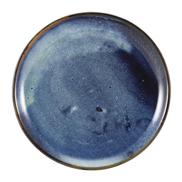 Terra Porcelain Aqua Blue Coupe Plate 24cm 6pk
