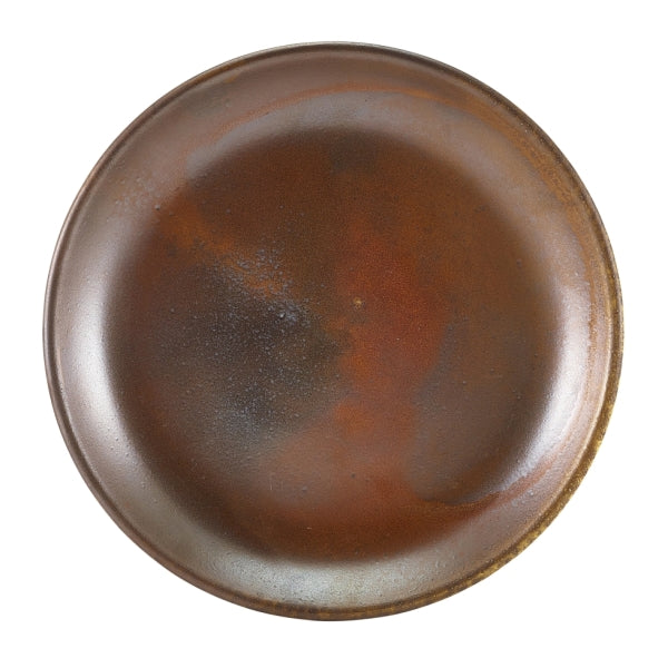 Terra Porcelain Rustic Copper Coupe Plate 24cm 6pk