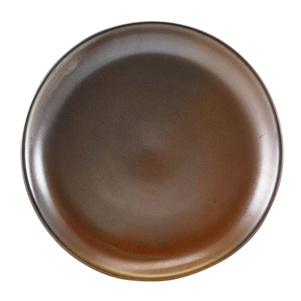 Terra Porcelain Rustic Copper Coupe Plate 19cm 6pk