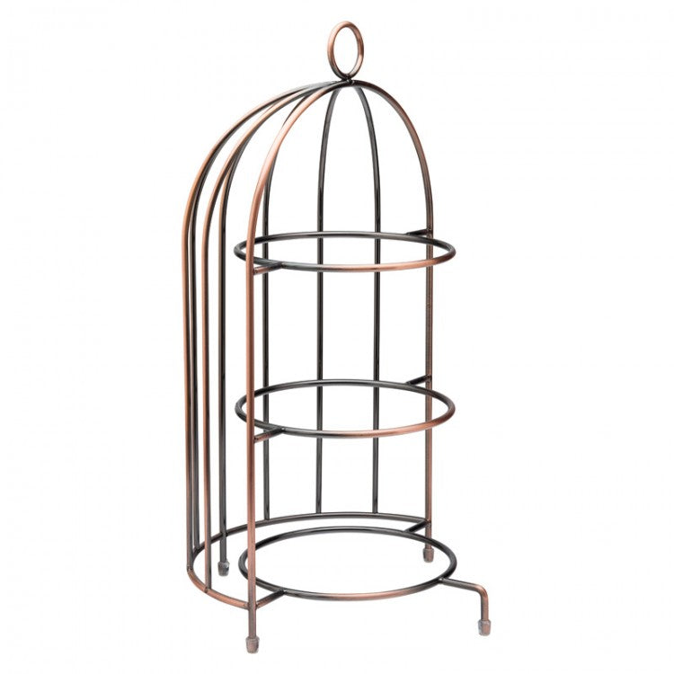 Birdcage Plate Stand With Plates