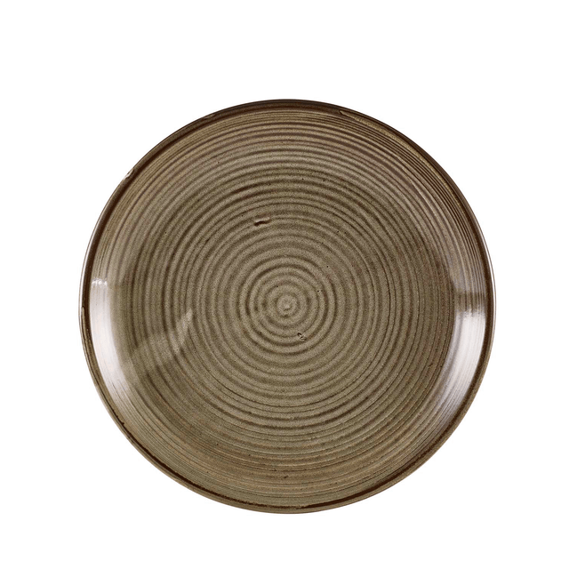 Terra Porcelain Grey Deep Coupe Plate 25cm