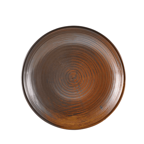 Terra Porcelain Rustic Copper Deep Coupe Plate 25cm