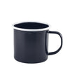 Enamel Mug Black with White Rim 36cl/12.5oz