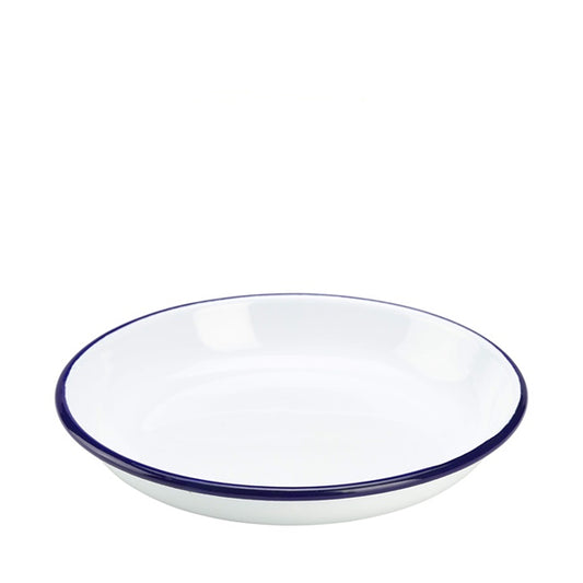 Enamel Pasta/Rice Plate White 22cm
