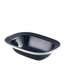 Enamel Pie Dish Black with White Rim 16cm