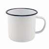 Enamel Mug White with Blue Rim 56.8cl/20oz