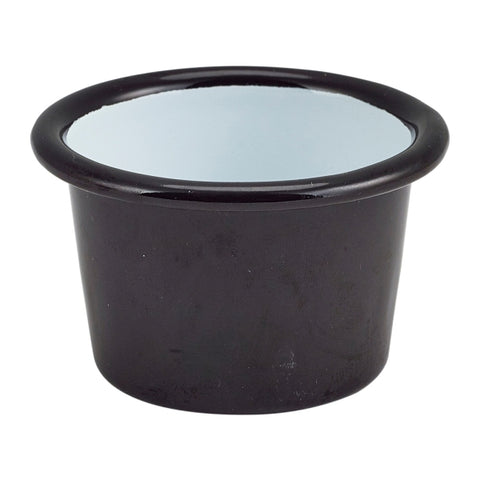 Enamel Ramekin Black 7cm Dia 90ml/3.2oz