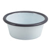 Enamel Ramekin White with Grey Rim 8cm Dia 90ml/3.2oz