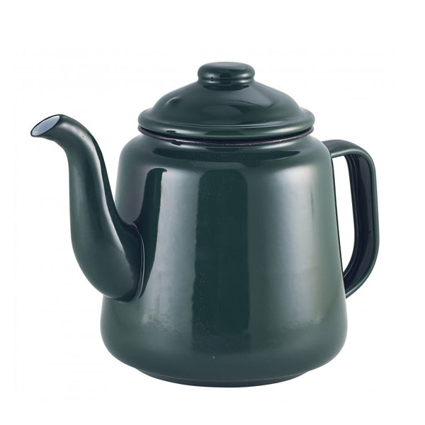 Falcon Enamel Tea Pot Green 1ltr