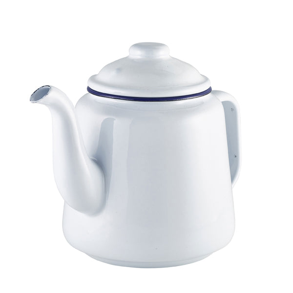 Enamel Tea Pot White 1.5ltr