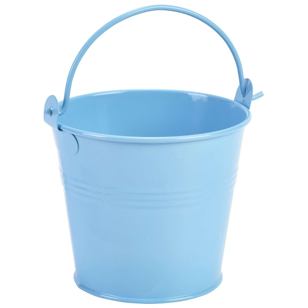 Galvanised Blue Steel Serving Bucket 10cm Diameter