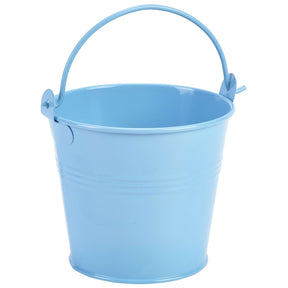 Galvanised Blue Steel Serving Bucket 10cm Diameter