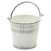 Galvanised Steel Serving Bucket 10cm Dia White Wash