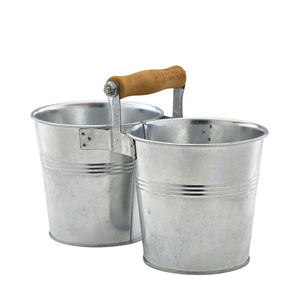 Galvanised Steel Combi Serving Buckets 12cm