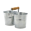 Galvanised Steel Combi Serving Buckets 12cm