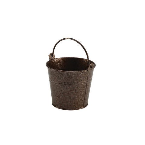 Galvanised Steel Hammered Serving Bucket 10cm Copper