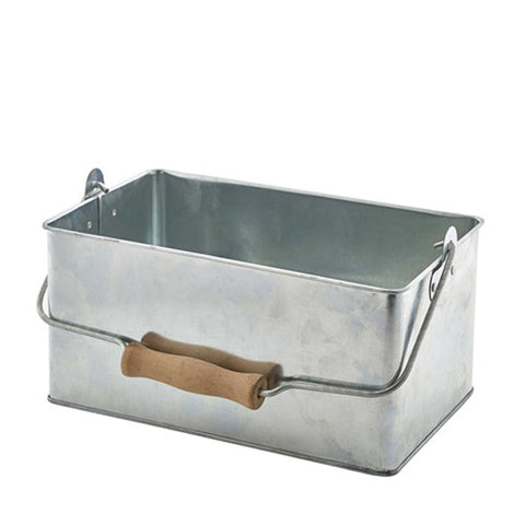 Galvanised Steel Rectangular Table Caddy 24.5x15.5x12.5cm