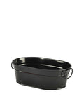 Galvanised Steel Serving Bucket Black 23 x 15 x 7cm