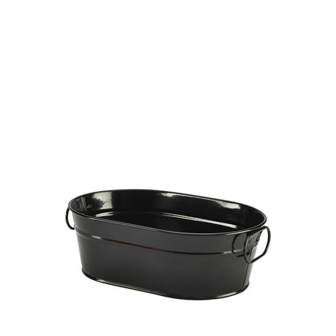 Galvanised Steel Serving Bucket Black 23 x 15 x 7cm