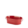 Galvanised Steel Serving Bucket Red 23 x 15 x 7cm