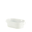 Galvanised Steel Serving Bucket White 23 x 15 x 7cm