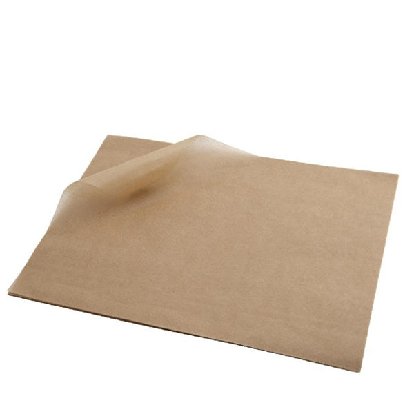 Greaseproof Paper Brown - 25 x 20cm (1000 Pre-Cut Sheets)