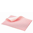 Greaseproof Paper Gingham Print Red 25x20cm 1000pk