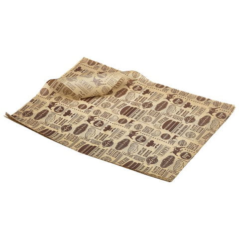 Greaseproof Paper Steak House Design 25x35cm - 1000 pk