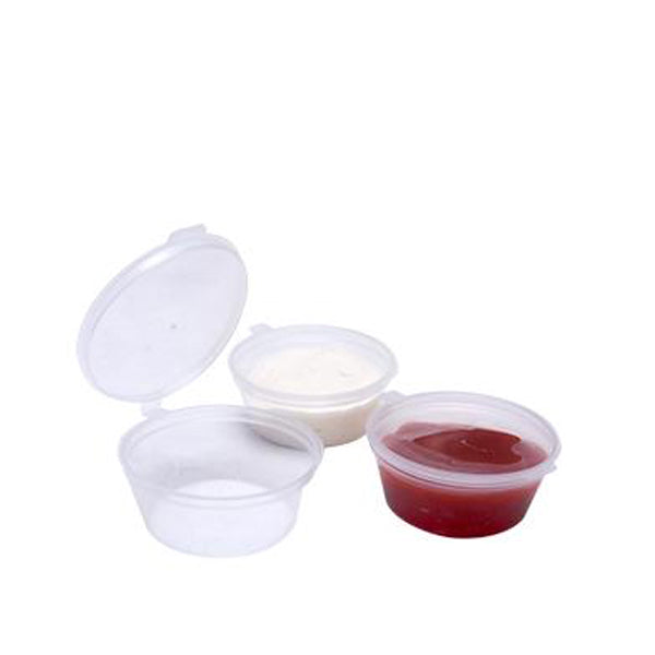 Hinged Sauce Cup/Pot 2oz - 1000 Pack