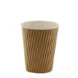 Kraft Brown Ripple Cups 8oz x 500pk