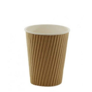 Kraft Brown Ripple Cups 8oz x 500pk