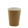 Kraft Brown Ripple Cups 8oz x 500pk