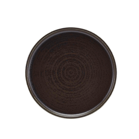 Terra Porcelain Black Low Presentation Plate 21cm