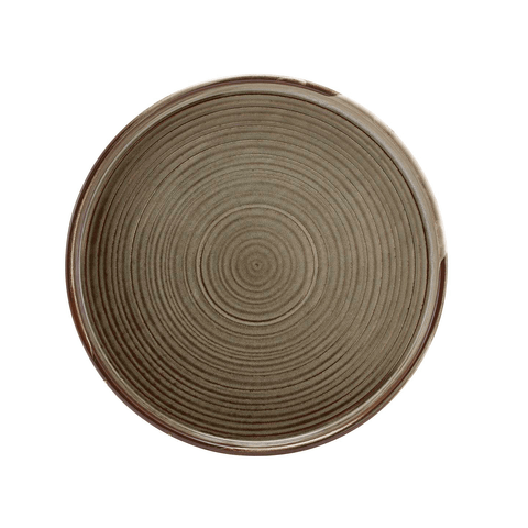 Terra Porcelain Grey Low Presentation Plate 25cm