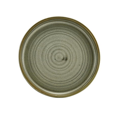 Terra Porcelain Matt Grey Low Presentation Plate 14cm