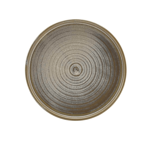 Terra Porcelain Matt Grey Low Presentation Plate 18cm