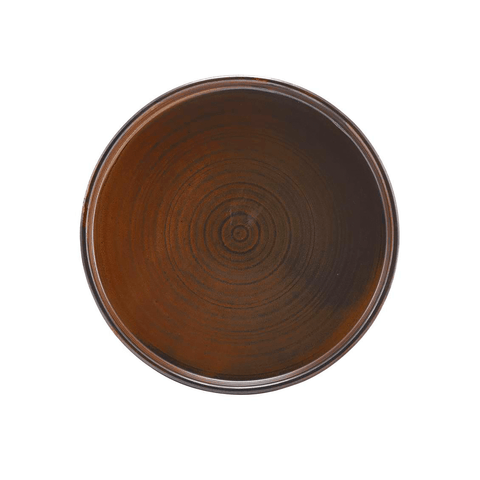 Terra Porcelain Rustic Copper Low Presentation Plate 18cm