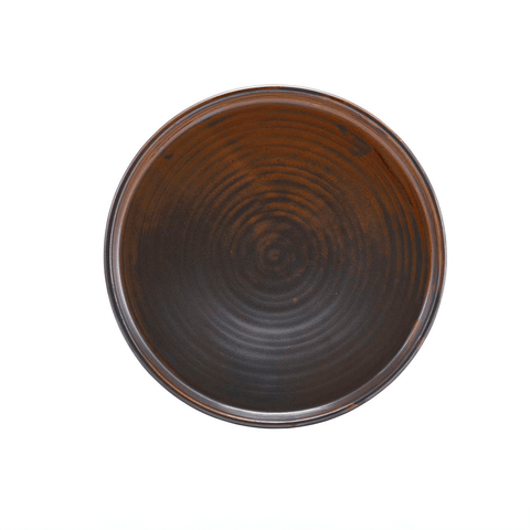 Terra Porcelain Rustic Copper Low Presentation Plate 21cm