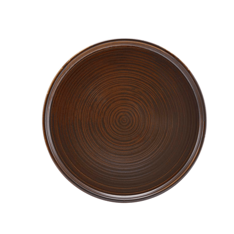 Terra Porcelain Rustic Copper Low Presentation Plate 25cm