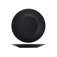 Luna Stoneware Black Wide Rim Plate 30.5cm/12" - Pack 1